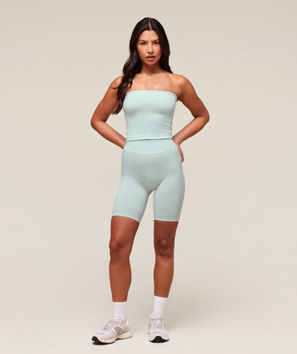 Gymshark everywear Warp Knit Cycling Shorts - Frost Blue