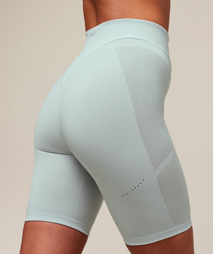 Gymshark everywear Warp Knit Cycling Shorts - Frost Blue