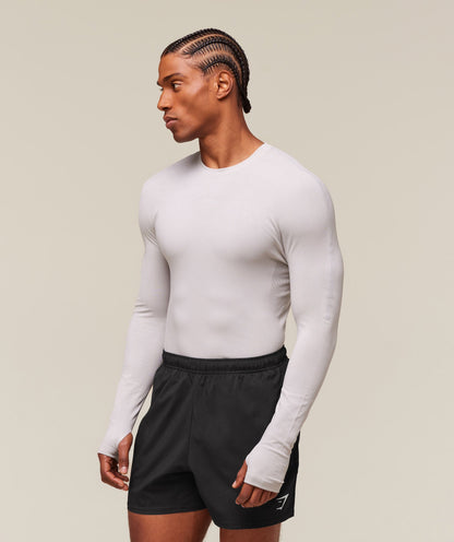 Gymshark everywear Warp Knit LS T-Shirt - Tame Grey