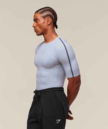 Gymshark everywear Warp Knit T-Shirt - Pale Blue
