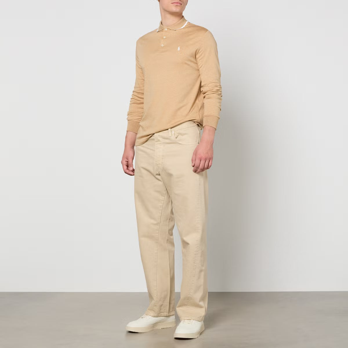 Polo Ralph Lauren Long Sleeved Cotton-Poplin Polo Shirt