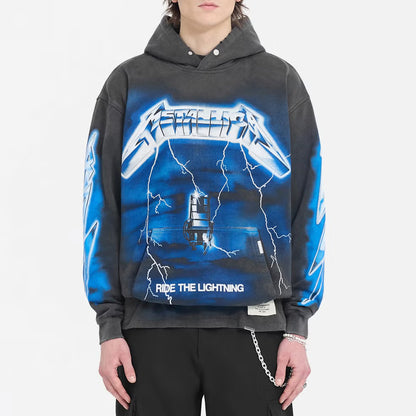 REPRESENT x Metallica Ride the Lightning Cotton-Jersey Hoodie