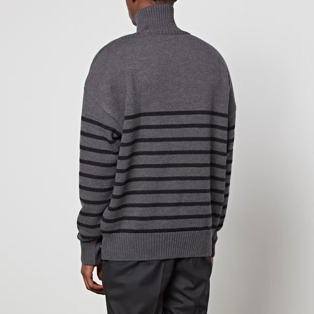 AMI de Coeur Striped Wool Turtleneck Jumper