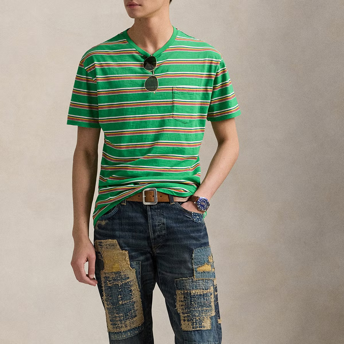 Polo Ralph Lauren Men's Classic Fit Striped T-Shirt - Stem Multi