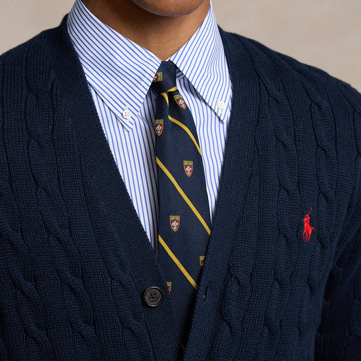 Polo Ralph Lauren Roving Cable-Knit Cotton Cardigan