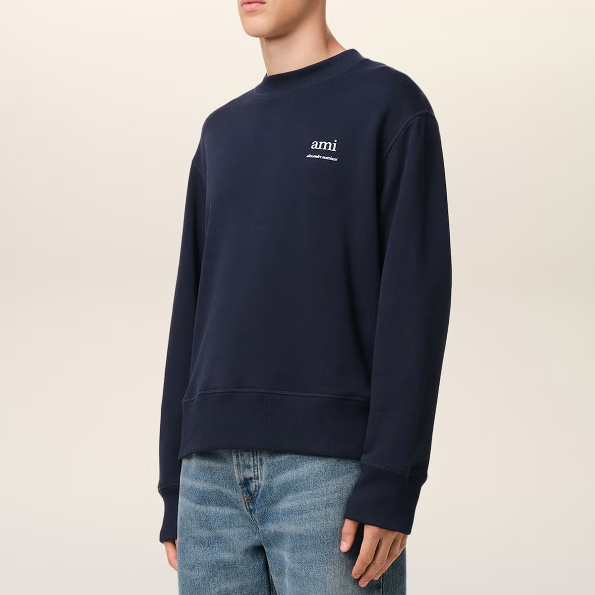 AMI Logo Cotton-Jersey Jumper