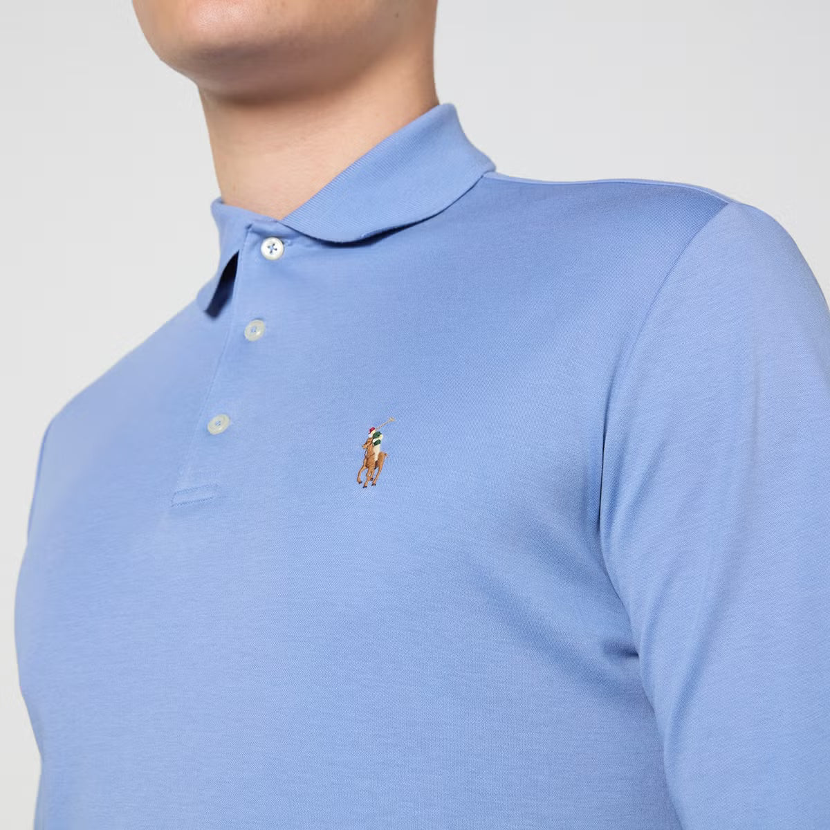 Polo Ralph Lauren Long Sleeved Cotton-Piqué Polo Shirt