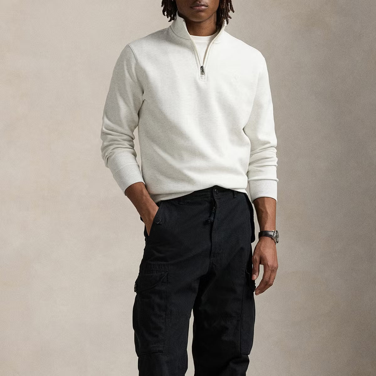 Polo Ralph Lauren Performance Lightweight Cotton-Blend Quarter-Zip Jumper
