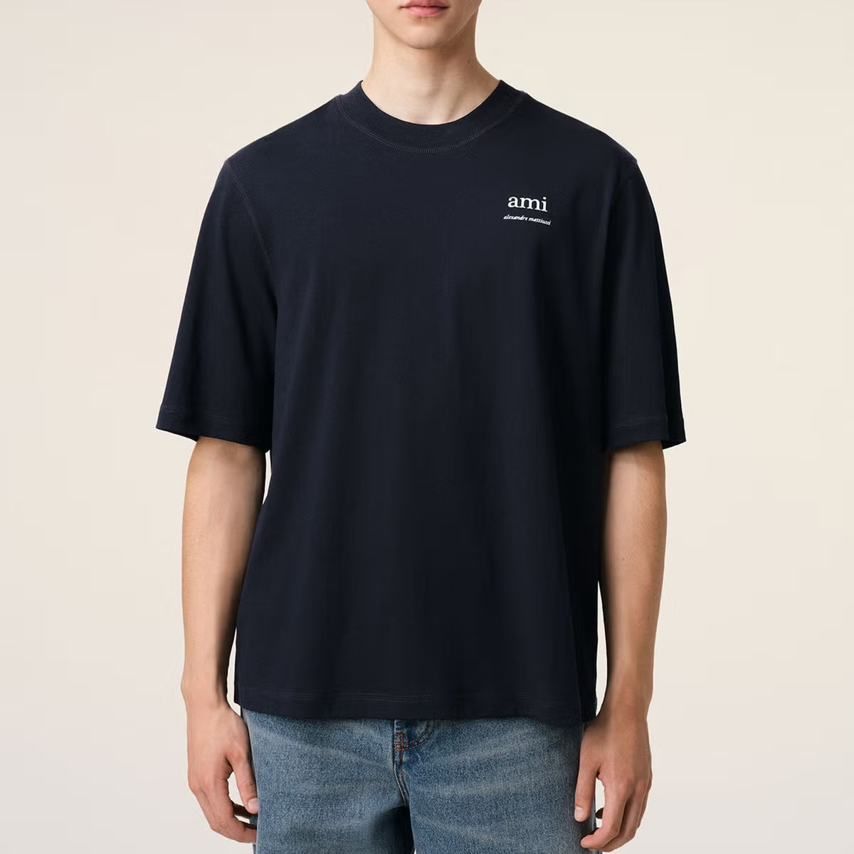 AMI Logo Cotton-Jersey T-Shirt