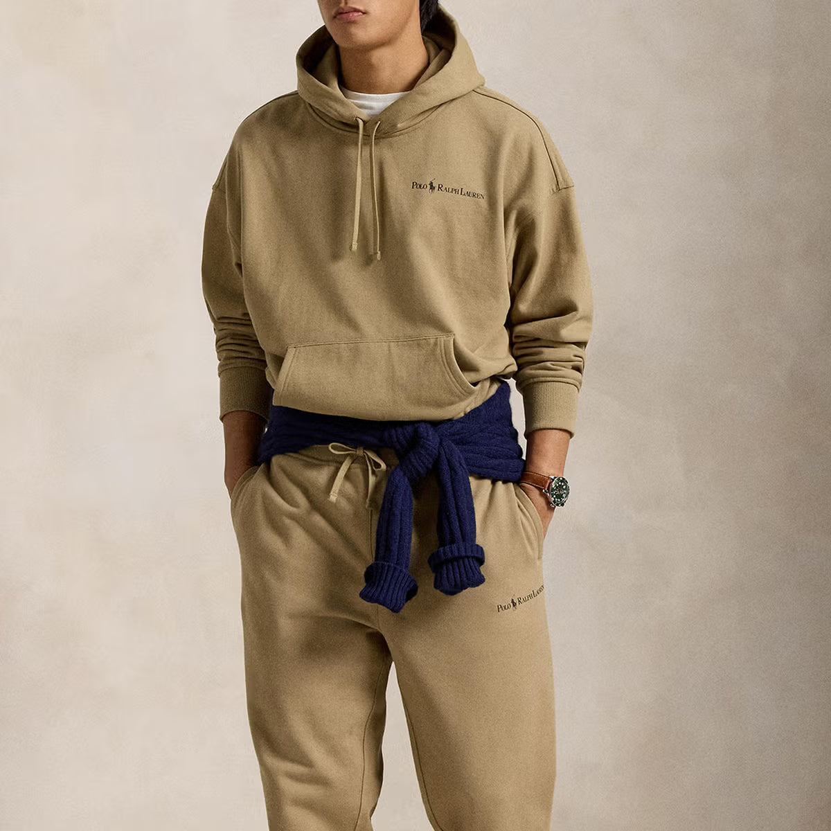 Polo Ralph Lauren Printed Logo Cotton-Blend Jersey Hoodie