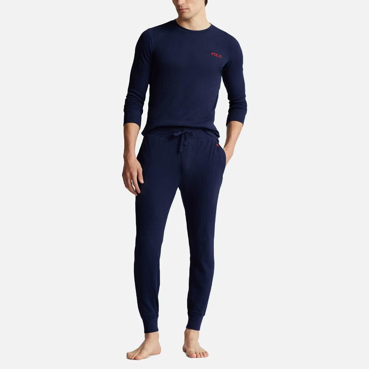 Polo Ralph Lauren Waffle-Knit Cotton-Blend Sweatpants