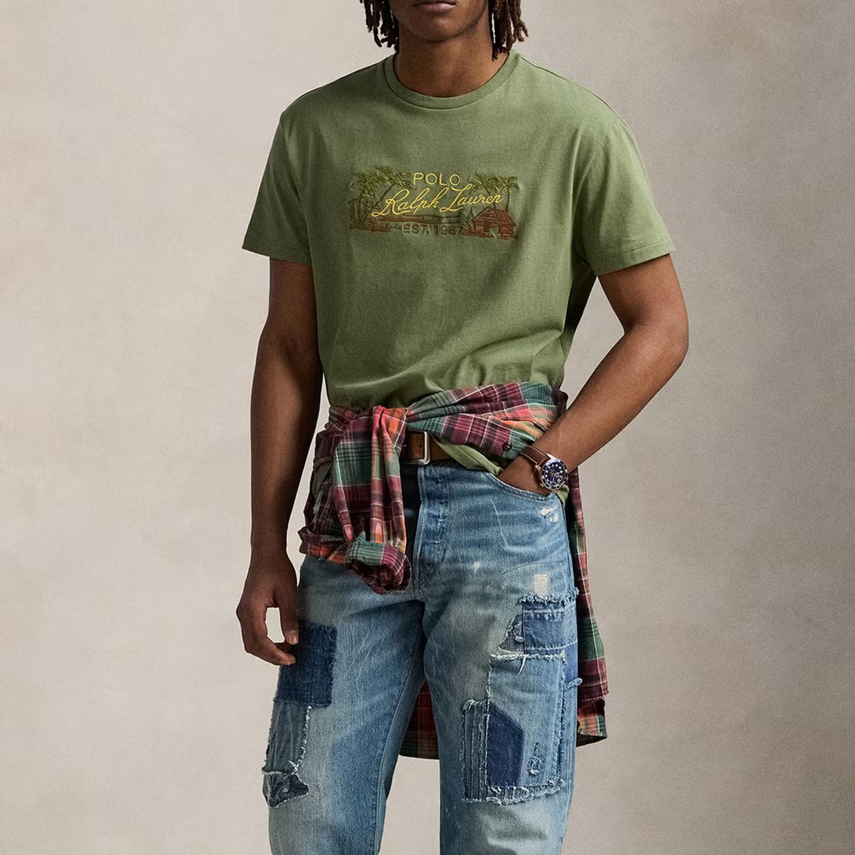 Polo Ralph Lauren Summer Embroidered Cotton-Jersey T-Shirt