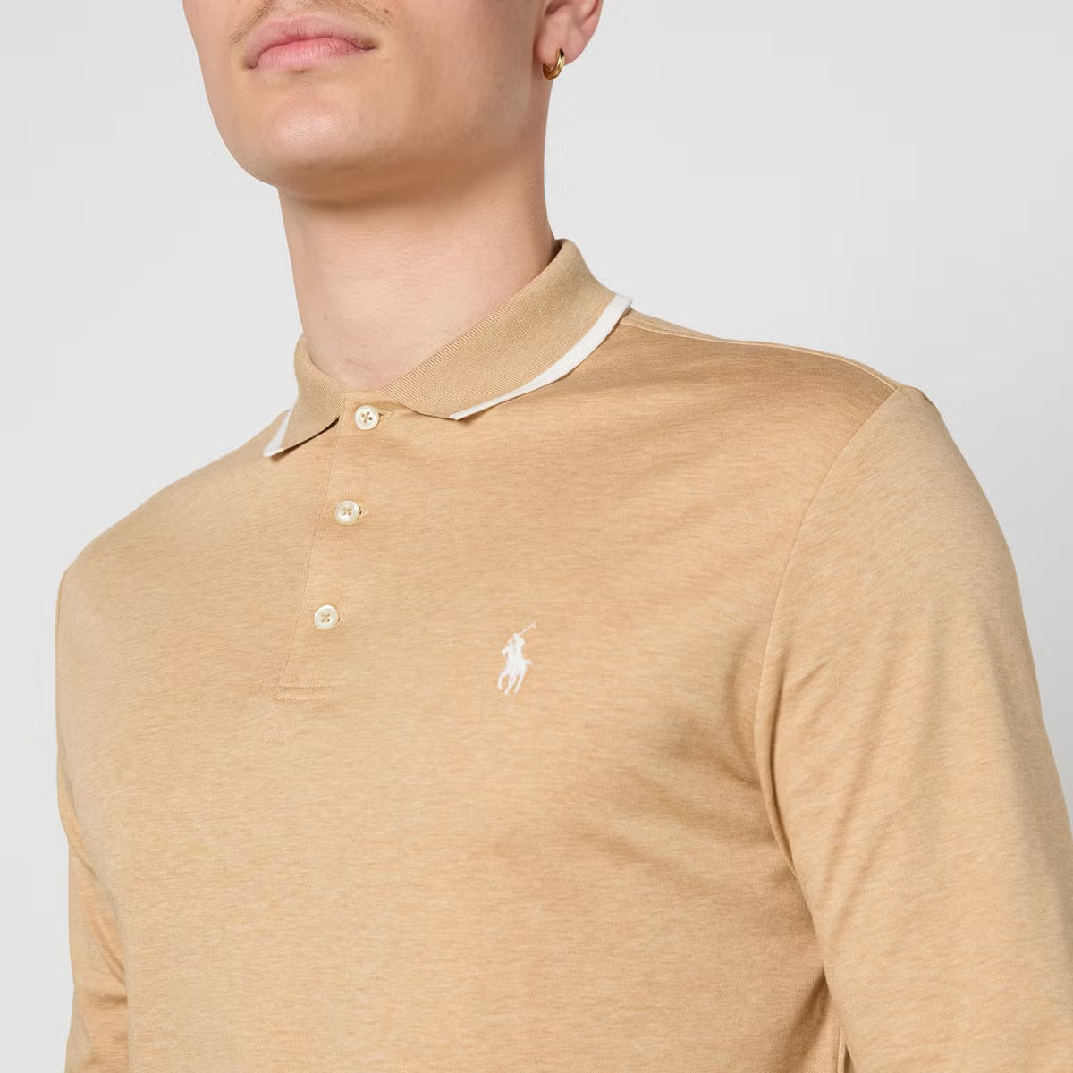 Polo Ralph Lauren Long Sleeved Cotton-Poplin Polo Shirt