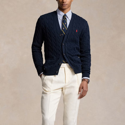 Polo Ralph Lauren Roving Cable-Knit Cotton Cardigan