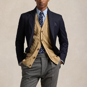 Polo Ralph Lauren Cable-Knit Cotton V-Neck Cardigan