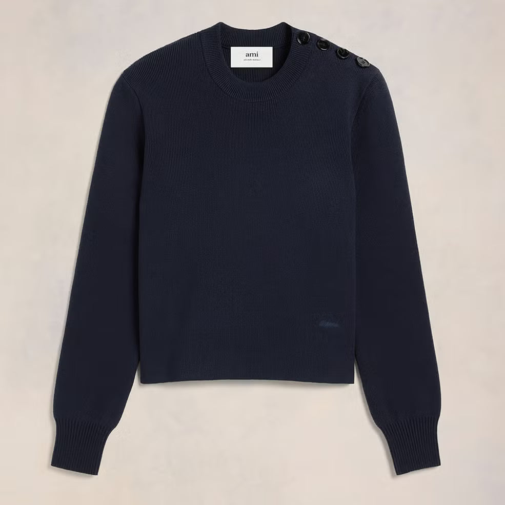 AMI Sailor Cotton-Blend Knit Jumper