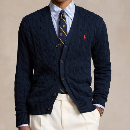 Polo Ralph Lauren Roving Cable-Knit Cotton Cardigan