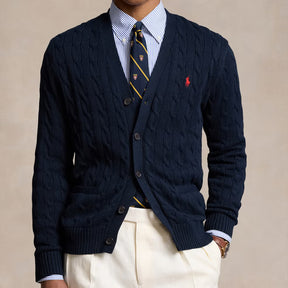 Polo Ralph Lauren Roving Cable-Knit Cotton Cardigan
