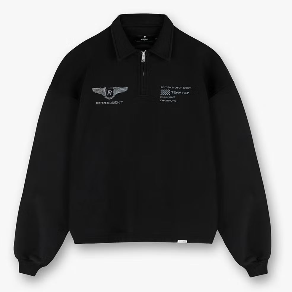 REPRESENT Team Rep Cotton-Jersey Quarter-Zip Jumper