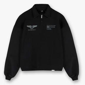 REPRESENT Team Rep Cotton-Jersey Quarter-Zip Jumper
