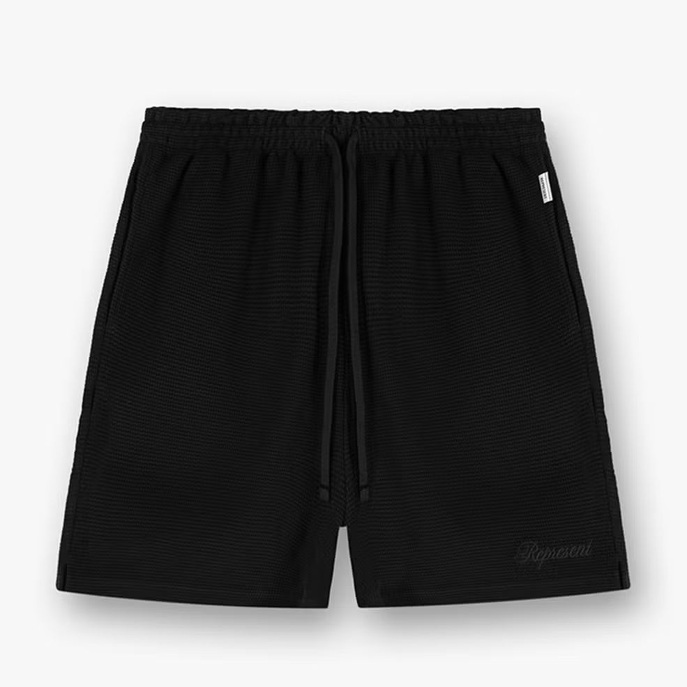 REPRESENT Cotton Waffle-Knit Shorts