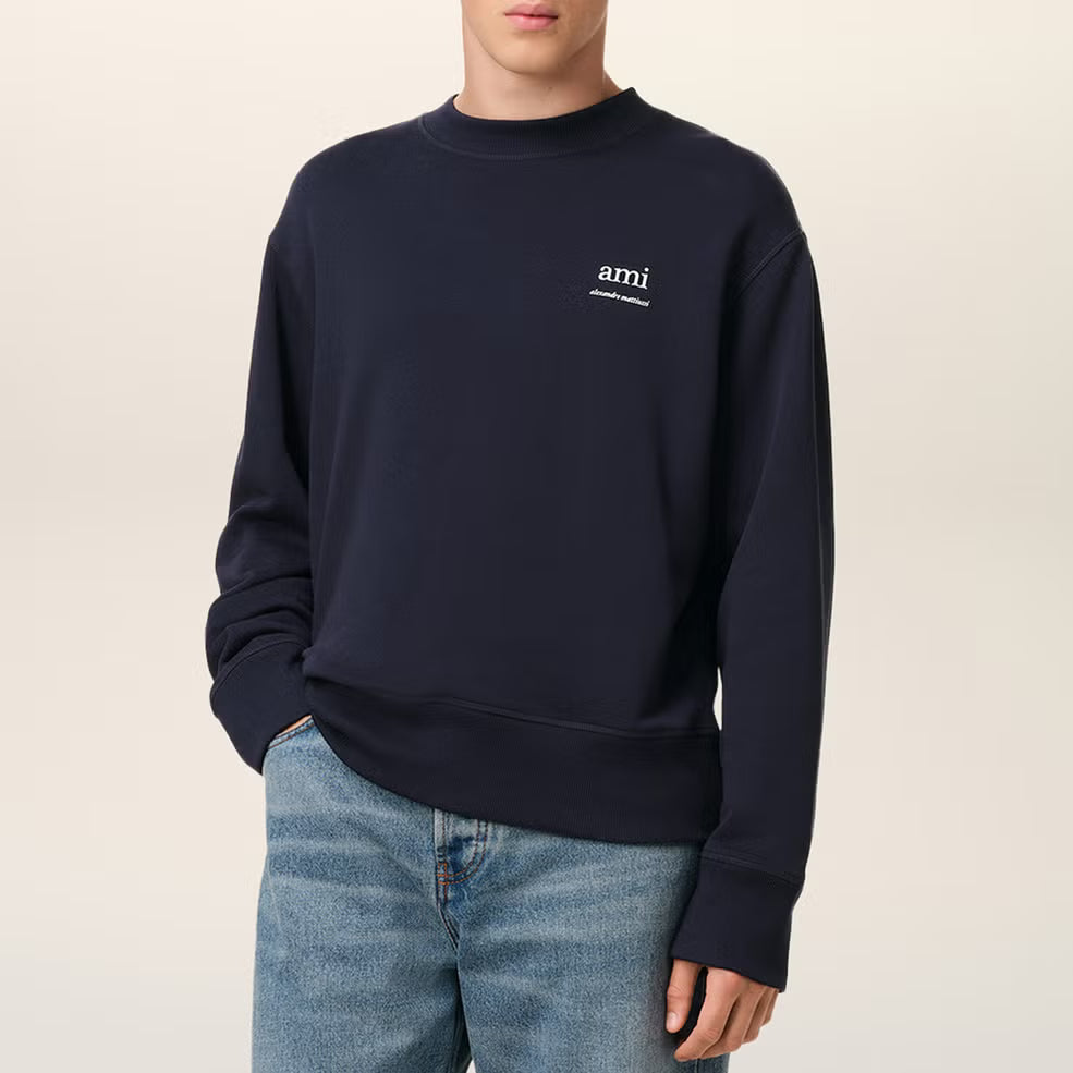 AMI Logo Cotton-Jersey Jumper