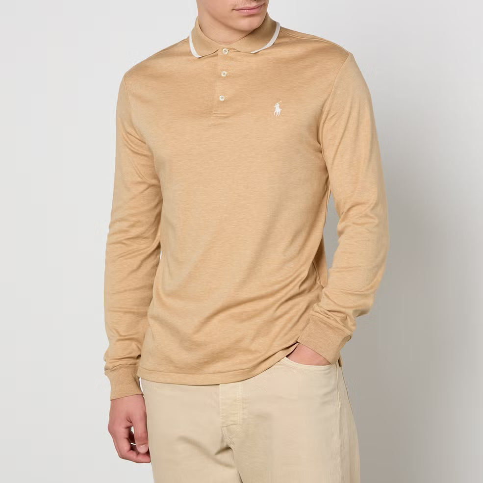Polo Ralph Lauren Long Sleeved Cotton-Poplin Polo Shirt