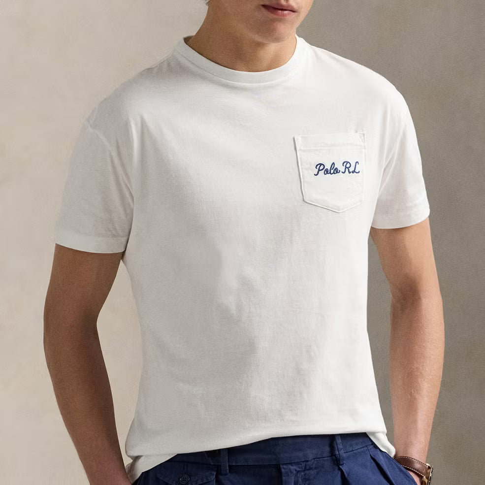Polo Ralph Lauren Custom Slim Fit Back Logo Bear Cotton T-Shirt