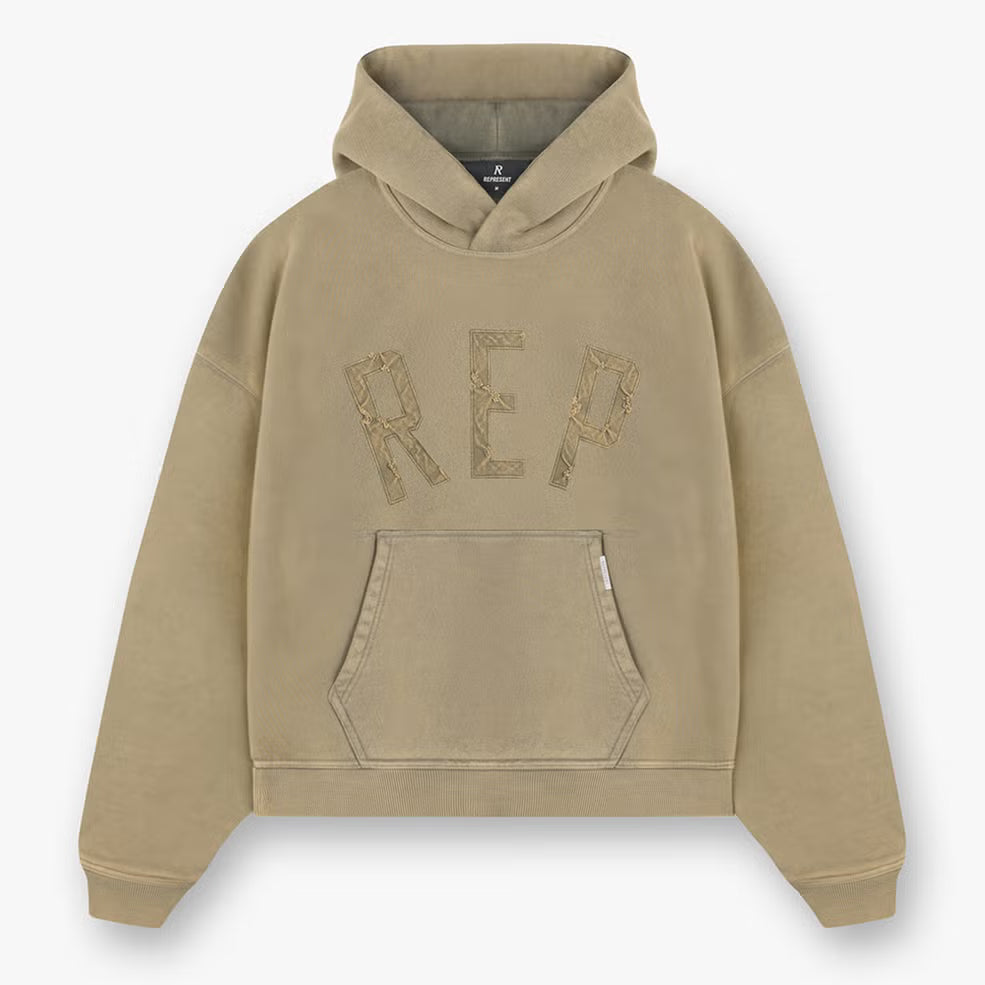 REPRESENT Rep Appliqué Cotton-Jersey Hoodie