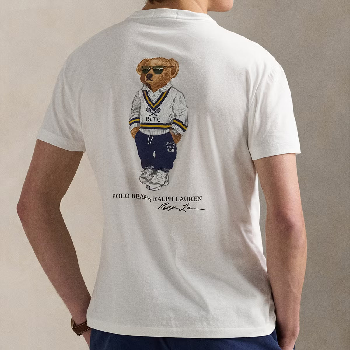 Polo Ralph Lauren Custom Slim Fit Back Logo Bear Cotton T-Shirt