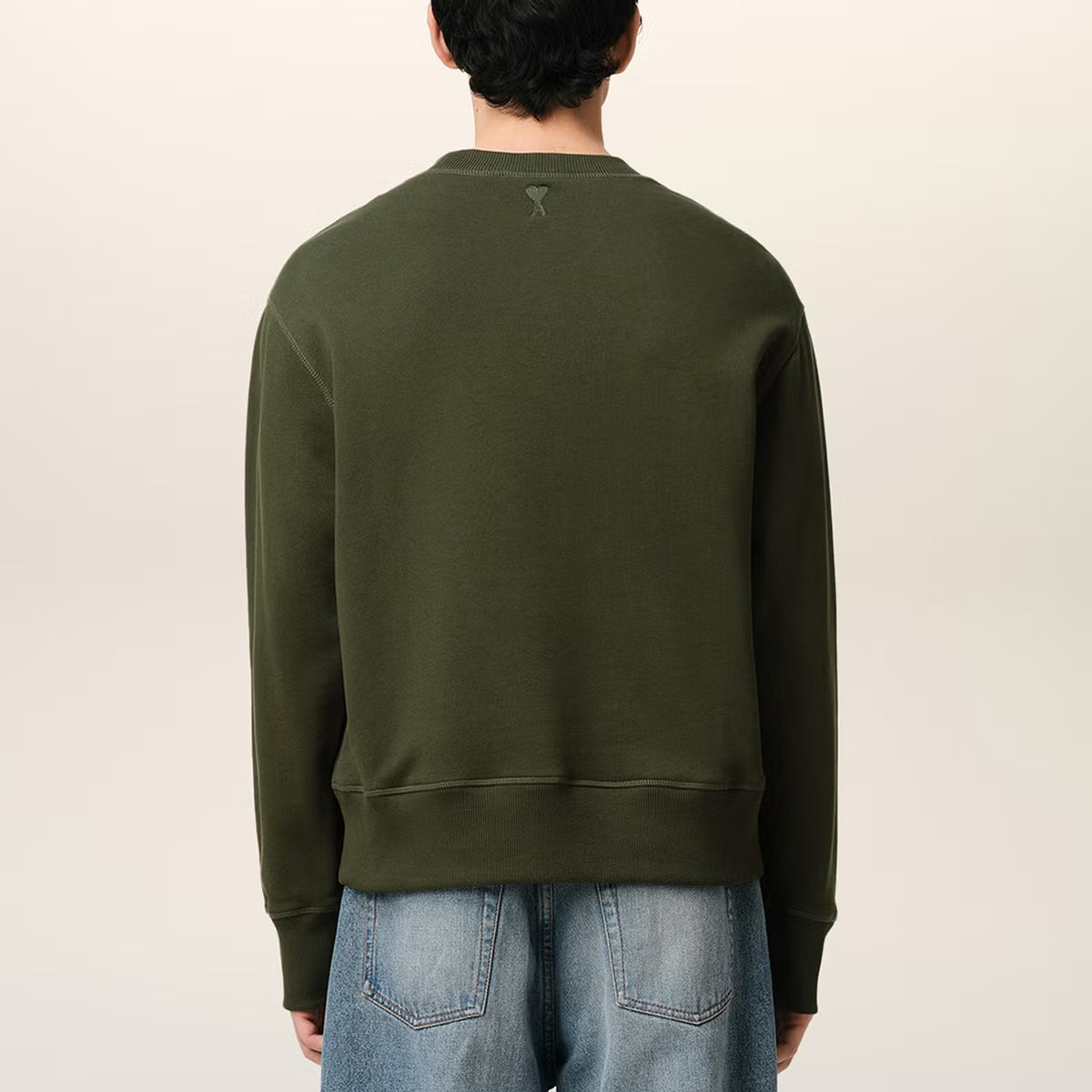 AMI Logo Cotton-Jersey Sweatshirt
