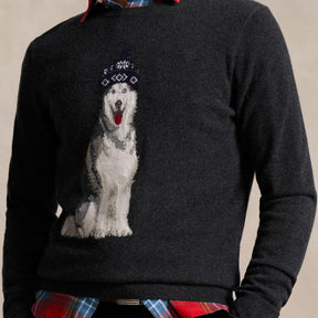 Polo Ralph Lauren Holiday Dog Cashmere Knit Jumper