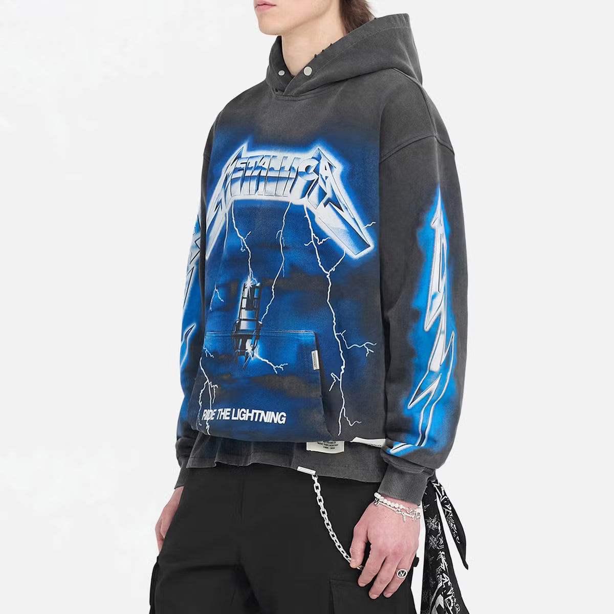REPRESENT x Metallica Ride the Lightning Cotton-Jersey Hoodie