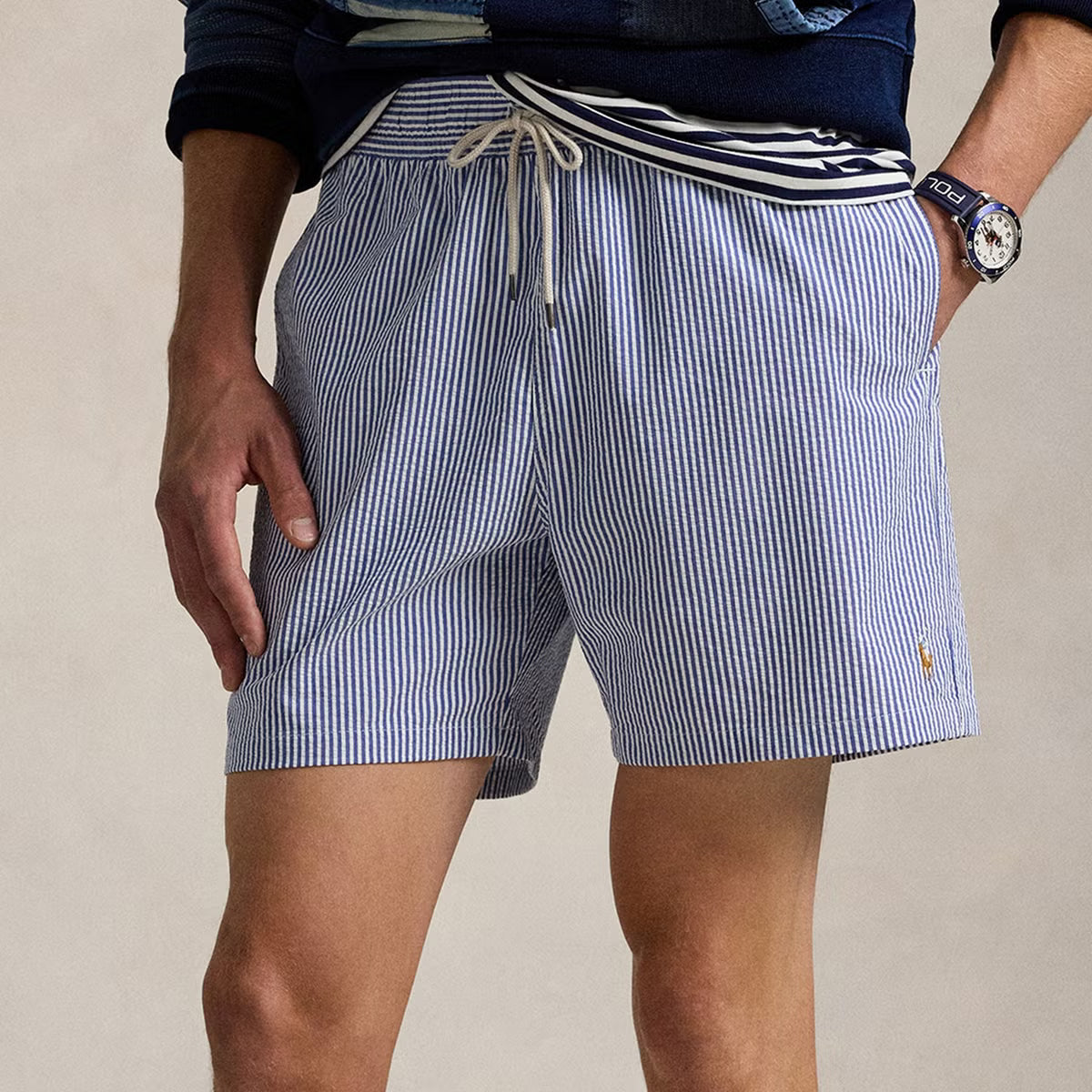Polo Ralph Lauren Traveler Seersucker Swimming Trunks