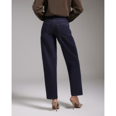 Indigo Barrel Leg Jeans