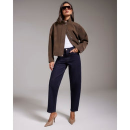 Indigo Barrel Leg Jeans