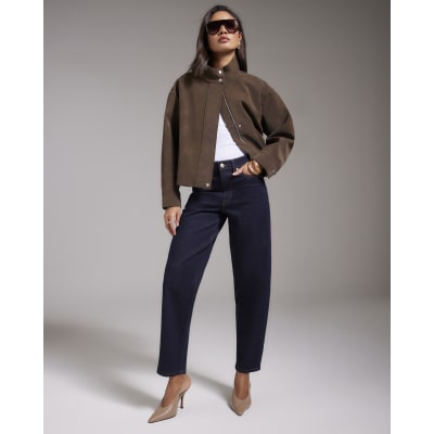 Indigo Barrel Leg Jeans