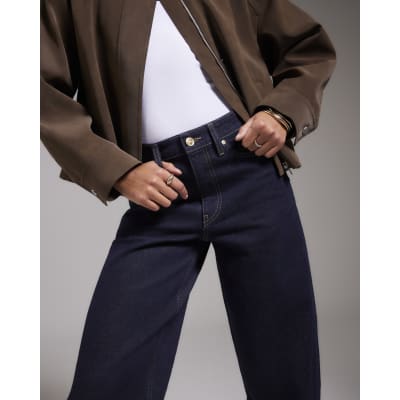 Indigo Barrel Leg Jeans