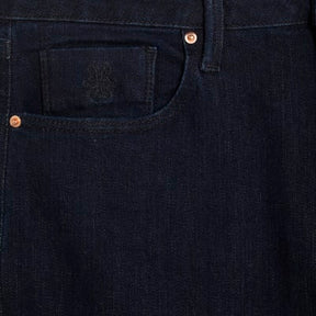 Indigo High Rise Split Hem Flared Jeans