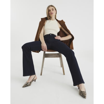 Indigo Mid Rise Bootcut Jeans