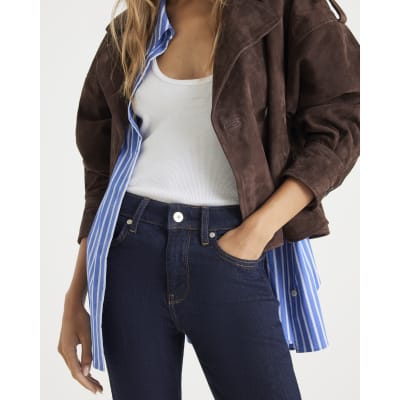 Indigo Mid Rise Bootcut Jeans