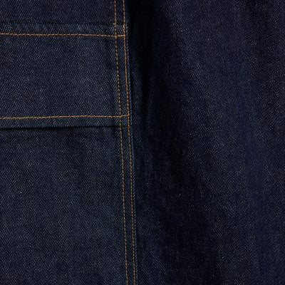 Indigo Mid Rise Cargo Wide Leg Baggy Jeans