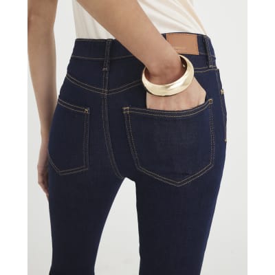 Indigo Mid Rise Skinny Jeans