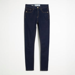 Indigo Mid Rise Skinny Jeans
