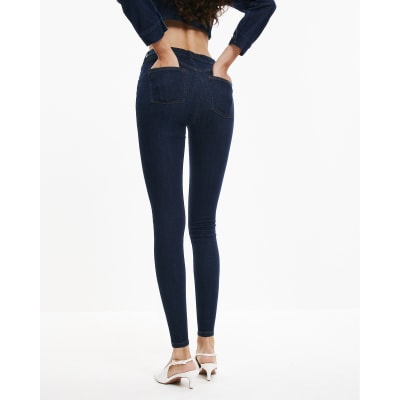 Indigo Pull-On Sculpt Skinny Jeans