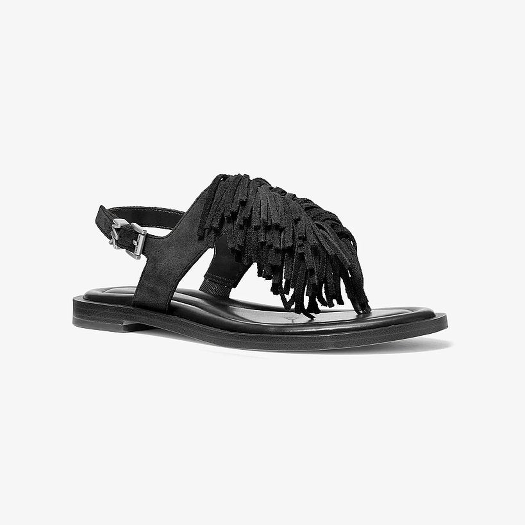 Indra Fringed Suede Sandal