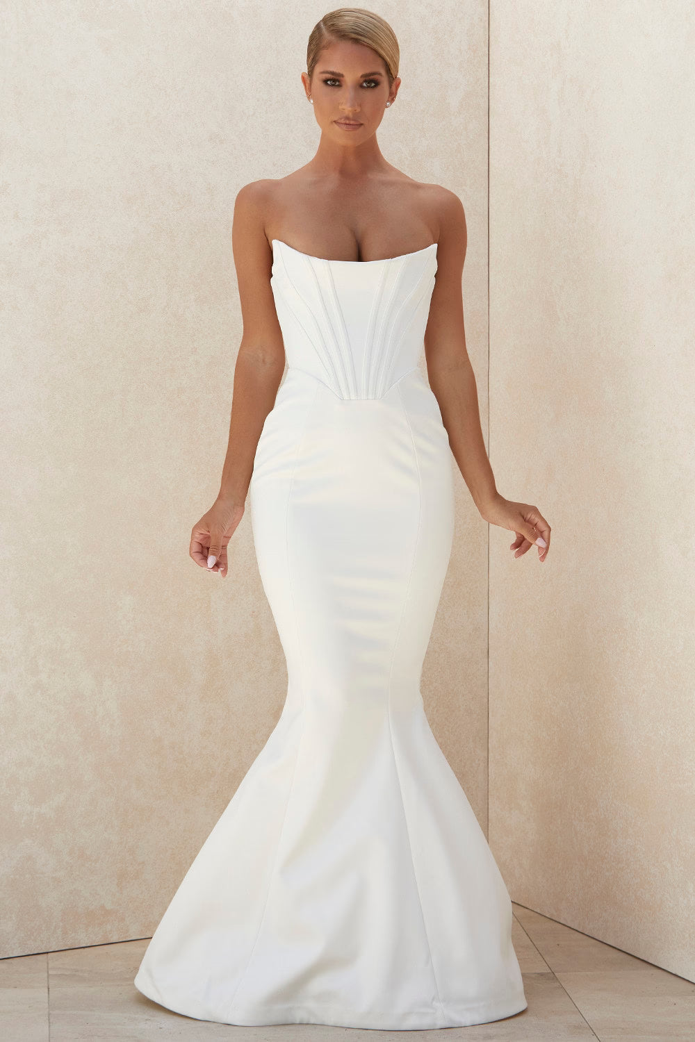 Ines ivory strapless corset bridal gown - limited edition