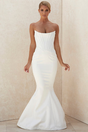 Ines ivory strapless corset bridal gown - limited edition