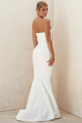 Ines ivory strapless corset bridal gown - limited edition