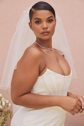 Ines ivory strapless corset bridal gown - limited edition